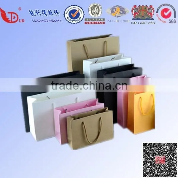High quality Branded Retail Cheap Paper bag with handle