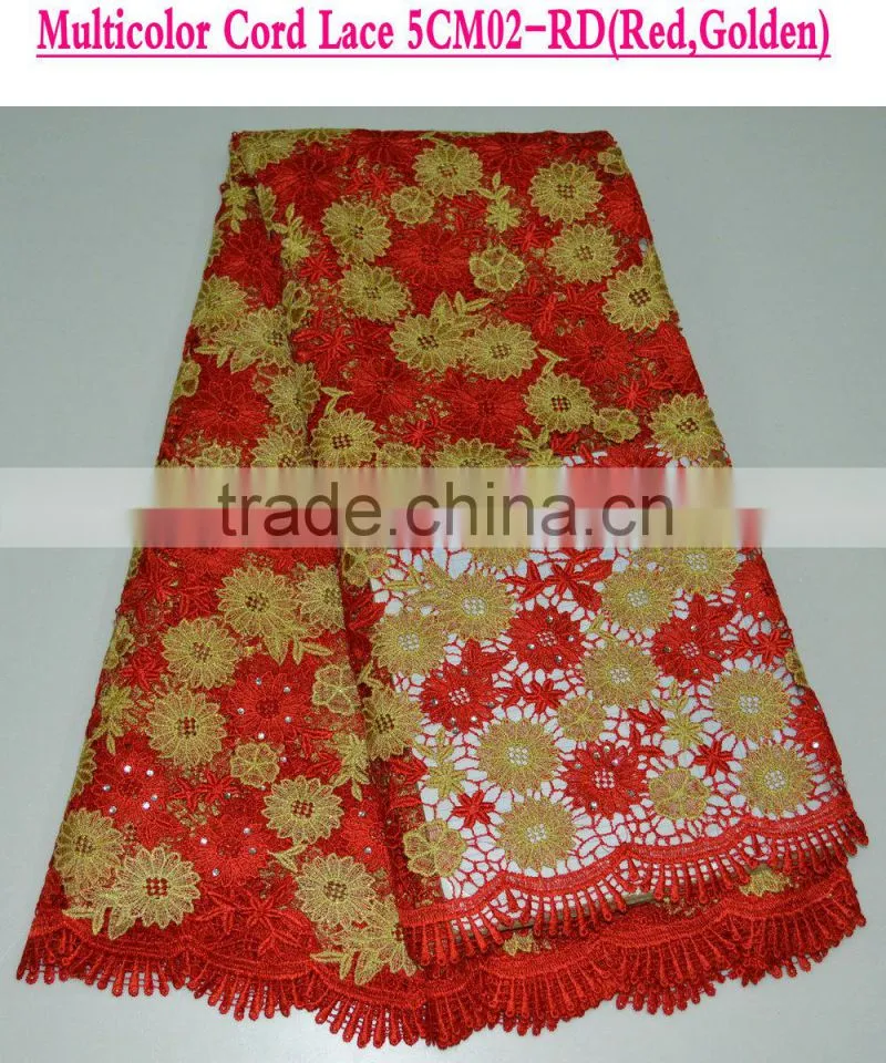 2015 top quality lace fabrics latest design african cord lace fabric white bridal lace fabric with breads