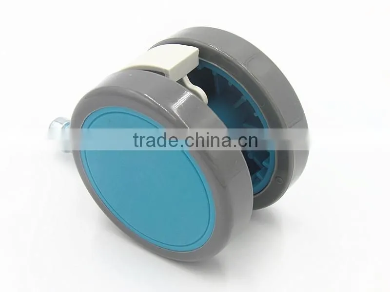 China BL fashion cheap 64mm blue grip ring stem TPR furniture appliance swivel caster wheels