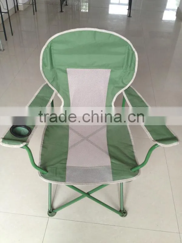 Portable Outdoor Backrest Beach Camping Chair With Breathable Mesh