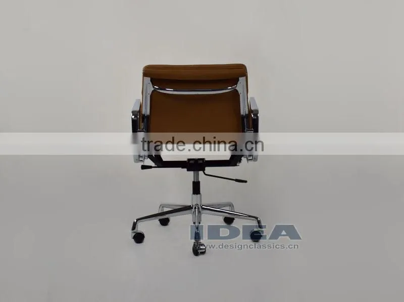Replica Charles Soft Pad Office Chair- Light Brown Color Genuine Leather