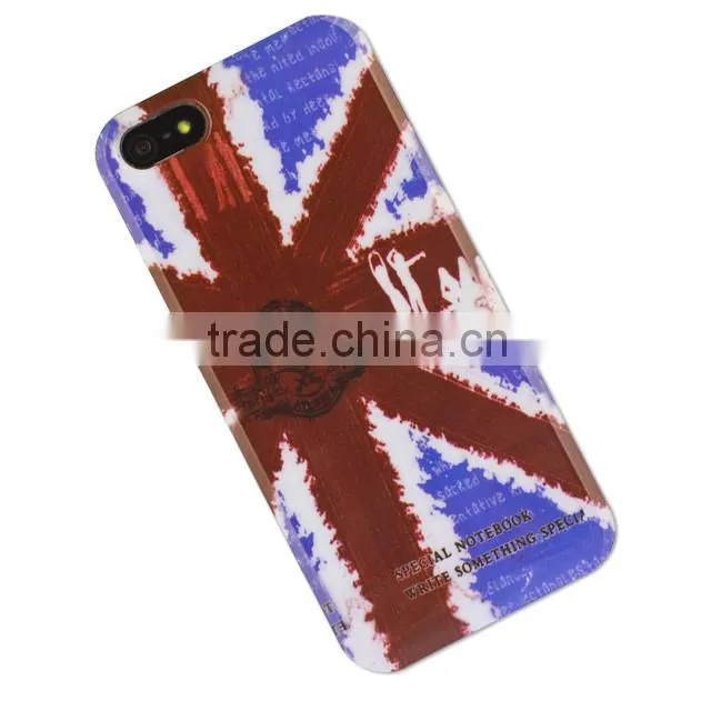 Set Screen Protector And Case For Iphone 5 , Hard Plastic Retro Style Cell Phone Sets