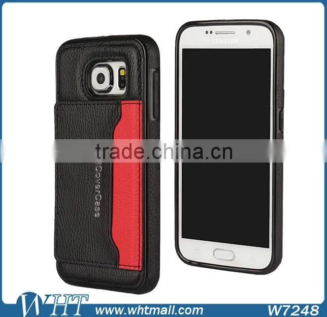 Mobile Phone Accessories Luxury Leather Card Case for Samsung S6