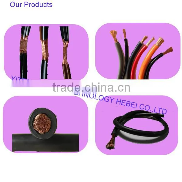 Flexible Copper/CCA Rubber Insulation Electric Welding Cable 2015 hot sale Best Price