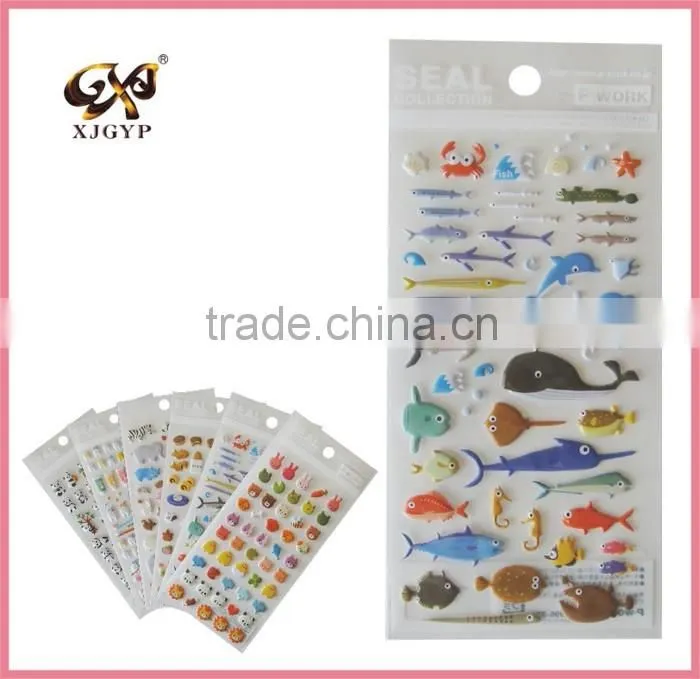 eva foam puffy sticker/sponge puffy letter stickers/3d foam puffy sticker