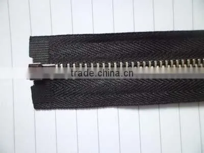5# metal zipper aluminum teeth zipper open end zipper locking zipper head zipper for jacket