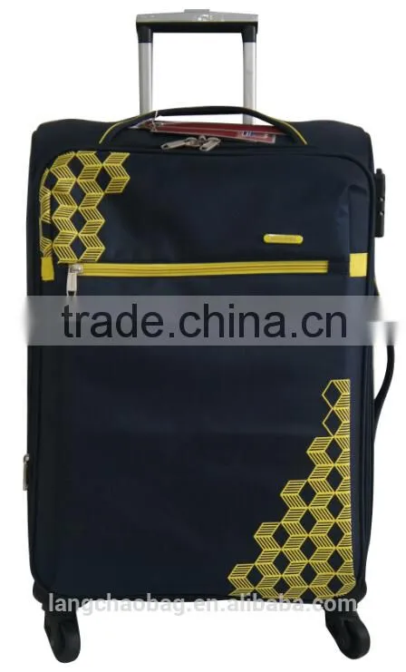 2015 Unique Style China Factory Trolley Case Fashion Soft Easy Carrying Travel Suitcase