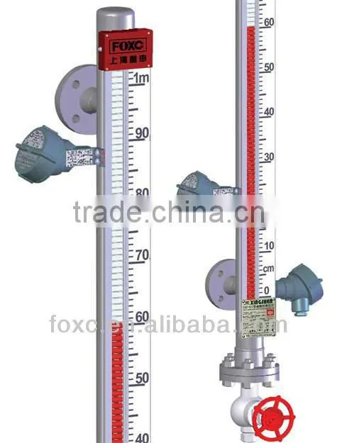 UHZ 517C17 corrosion proof magnetic level gauge with UPVC fittings from water meter manufacturer in china