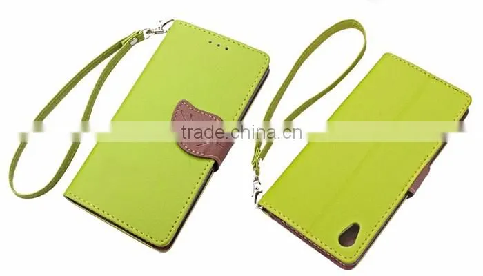 Customized high quality multicolor phone PU leather case for Sony Xperia Z5