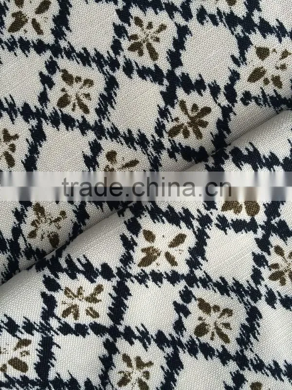 30s/2*14s High Quality Printed Linen Viscose Interwoven Fabric