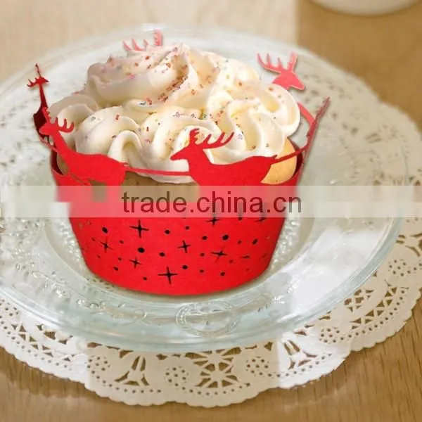 gold soft round wedding and party decoration cupcake wrappers