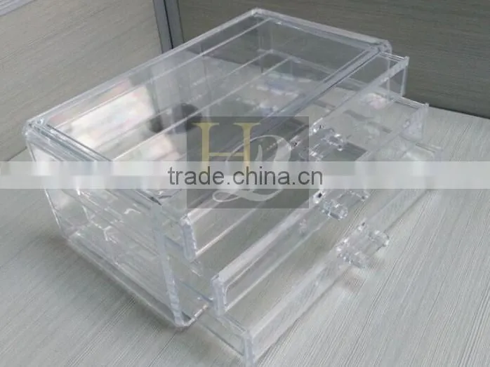 Clear cube acrylic storage 3 drawers clear acrylic makeup organizer