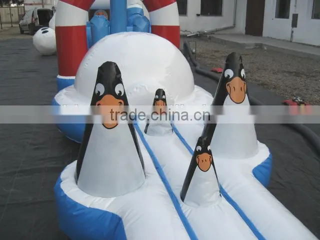 Adult aqua water obstacle inflatable water obstacle course for sale