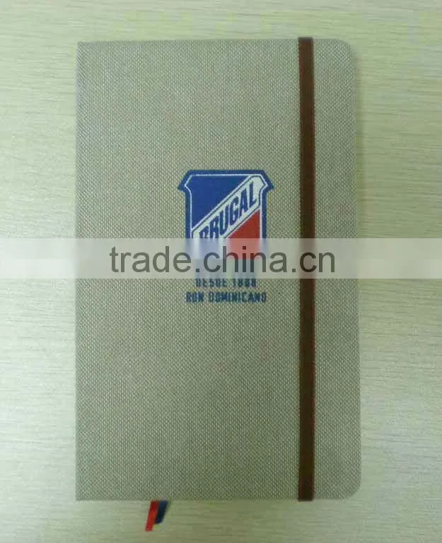 2011 New style woven cover notebook with elastic closure