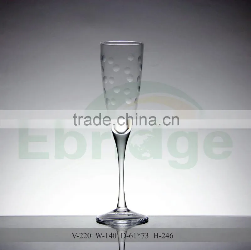 high quality food grade spotty wine glass cups with handle