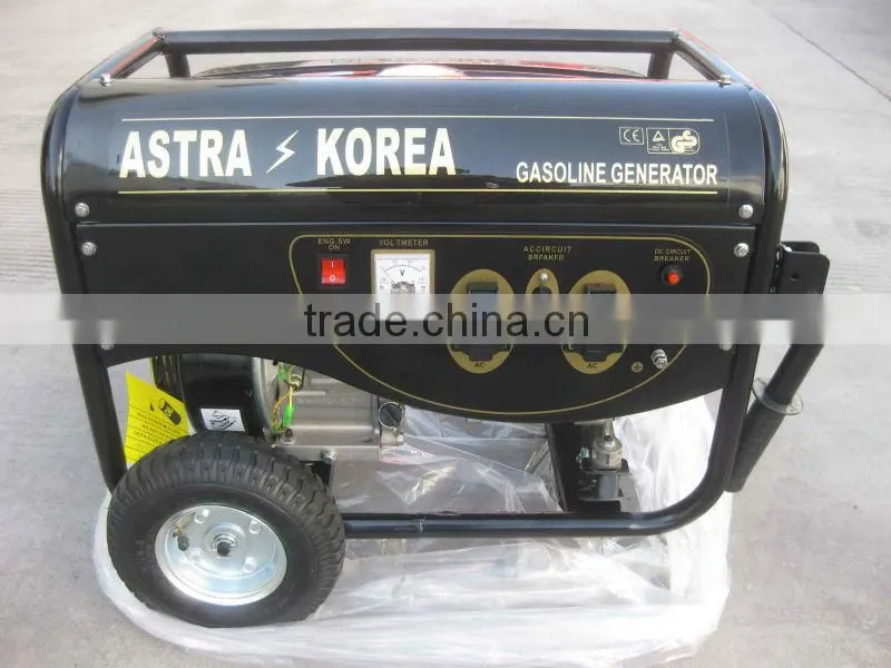 5KW fish panel home use with wheels and handle nature gas generator