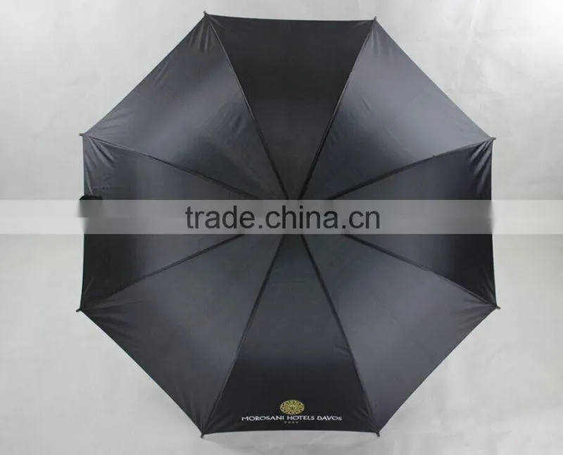 23 inches black color custom made auto open straight umbrella