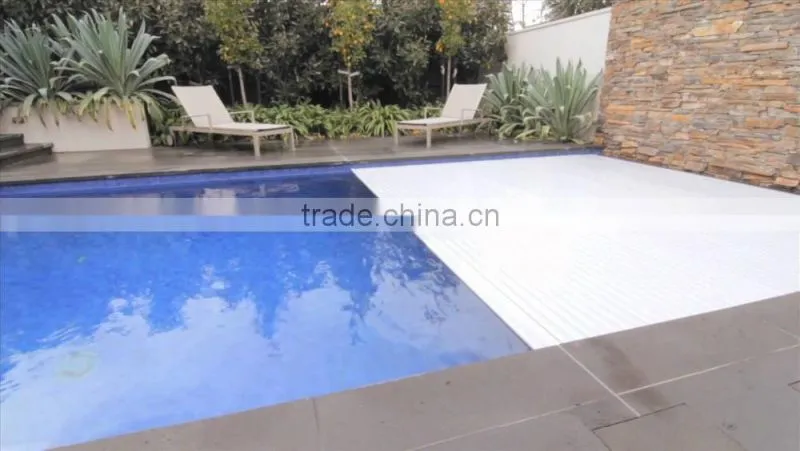 PC swimming pool cover with motor
