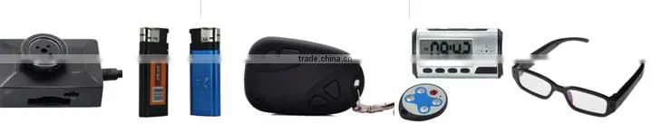 factory price wide angle 640*480 resolution clock with remote control mini spy nanny camera