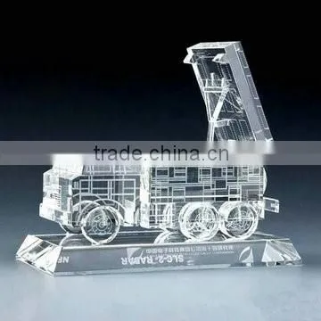 crystal art and craft glass car model for wedding decoration gift