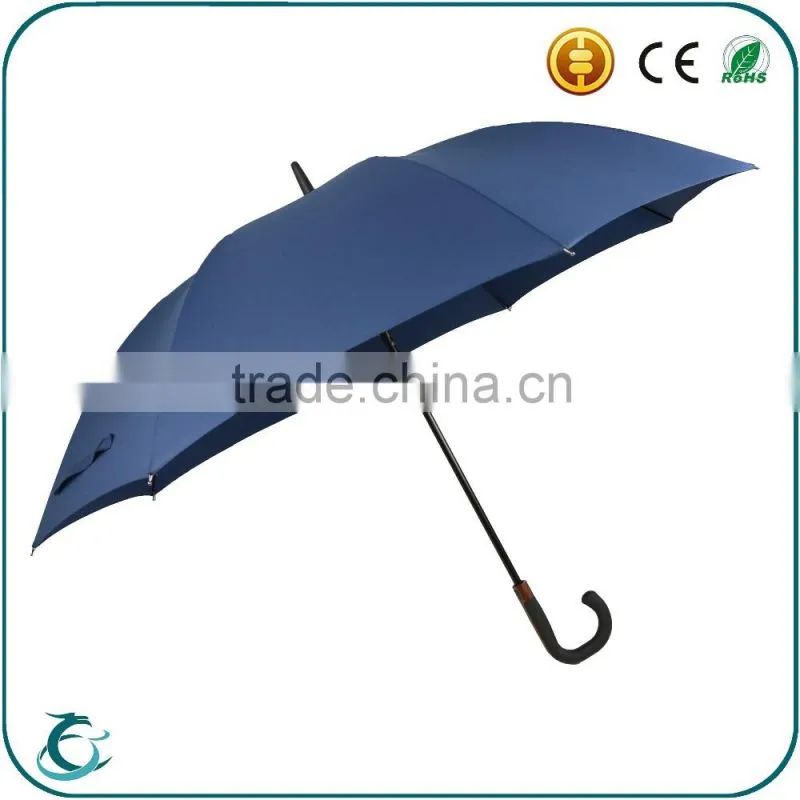 top quality automatic open fiberglass frame windproof straight umbrellas