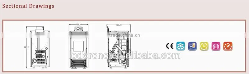 YN-030 Indoor freestanding pellet burner fireplace