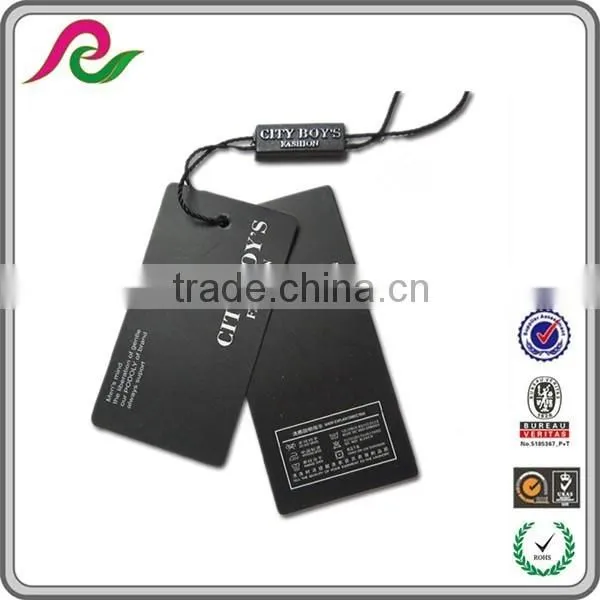 Printed Clothing Label , Paper Hangtag Printing Service China Factory