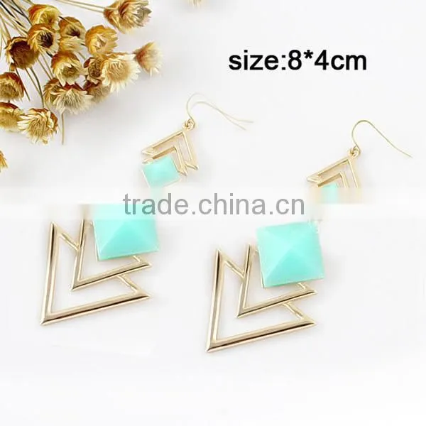 popular fashion jewelry in europe teenage dubai triangle earring