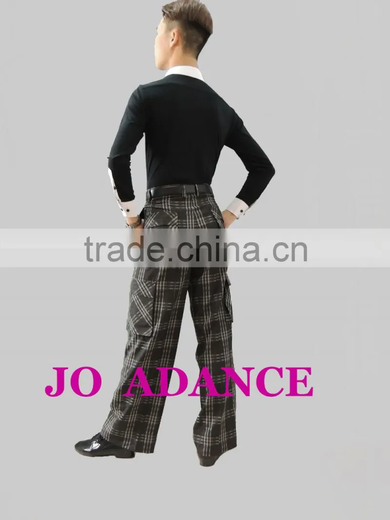 Men dance practice pants Men's ballroom dance pants Men's Exercises clothing Ballroom Clothing Tights