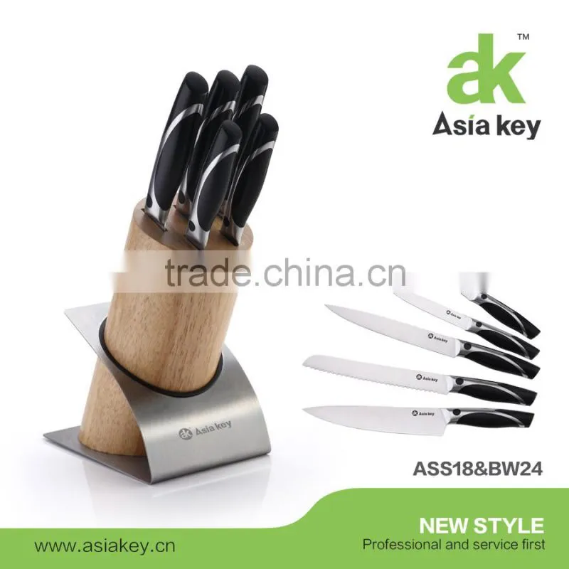 Hot selling knife set,green ABS handle,stainless steel knife set