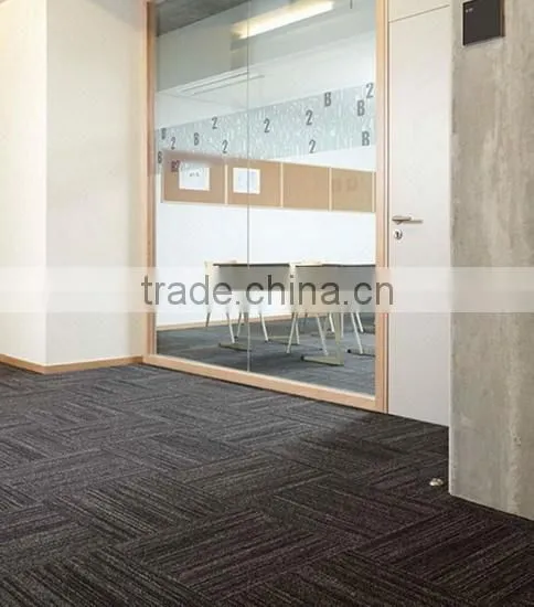 tiles flooring PP carpet tile,jacquard carpet tiles,PP carpet tile with stripe pattern