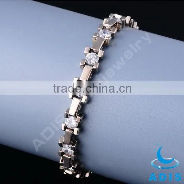 Silver Plated Brass Jewelry Bracelets With Zircon