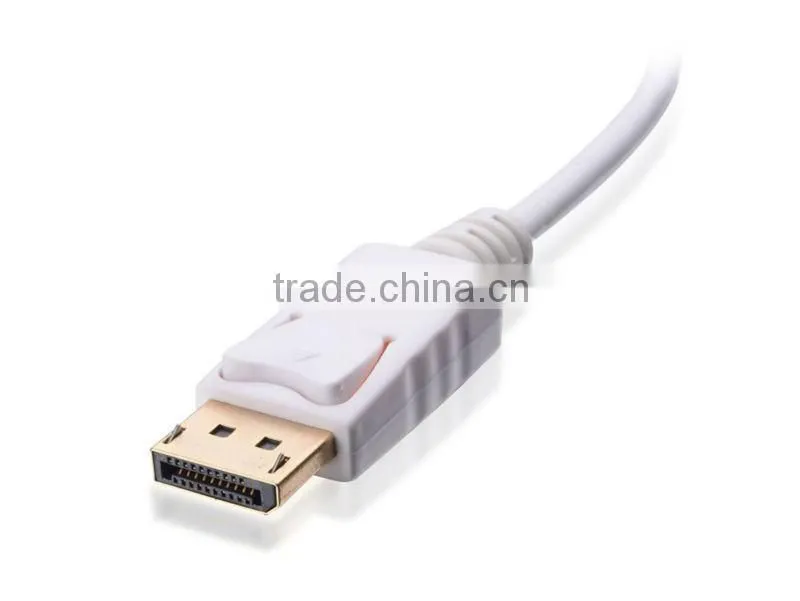 Mini DisplayPort | Thunderbolt to DisplayPort Male to Male Cable in White 10 ft