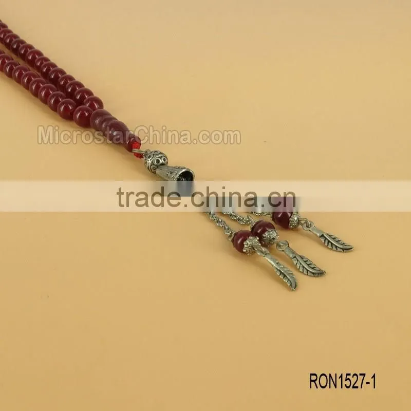 Greek Komboloi, Worry Beads, Red Jasper Round Beads 8mm & Metal Master Beads