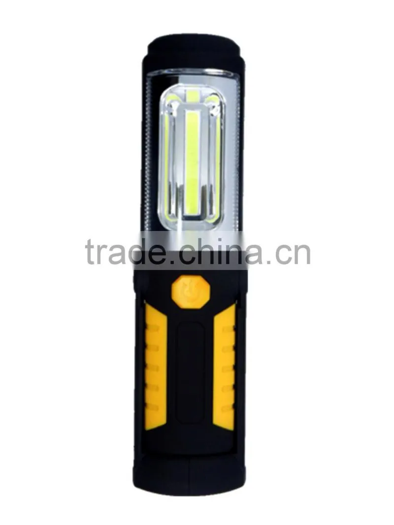 1COB+1LED battery operated worklight ABS body with Two magnets