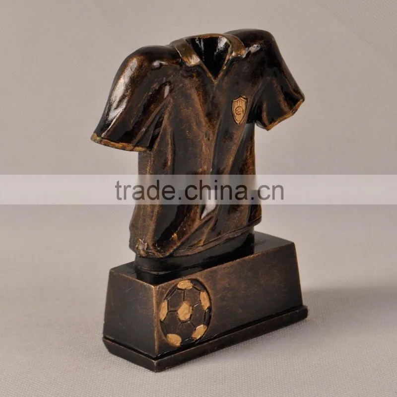 Football T-shirt sculpture for sports souvenir