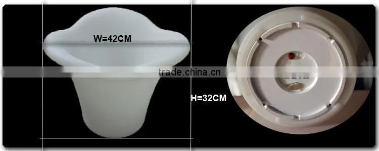 Waterproof illuminated Plastic LED Ice Bucket With Remote Control and Rechargeable Battery