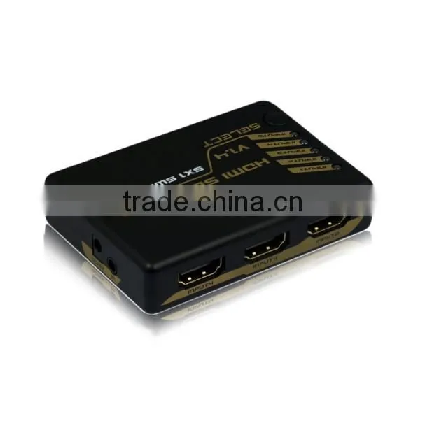 5port HDMI switcher with IR Remote support HDMI1.4a 4Kx2K
