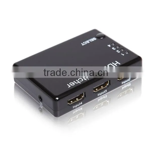 4x1hdmi switcher 4 out 1 in switch remote control support 1080P/3D