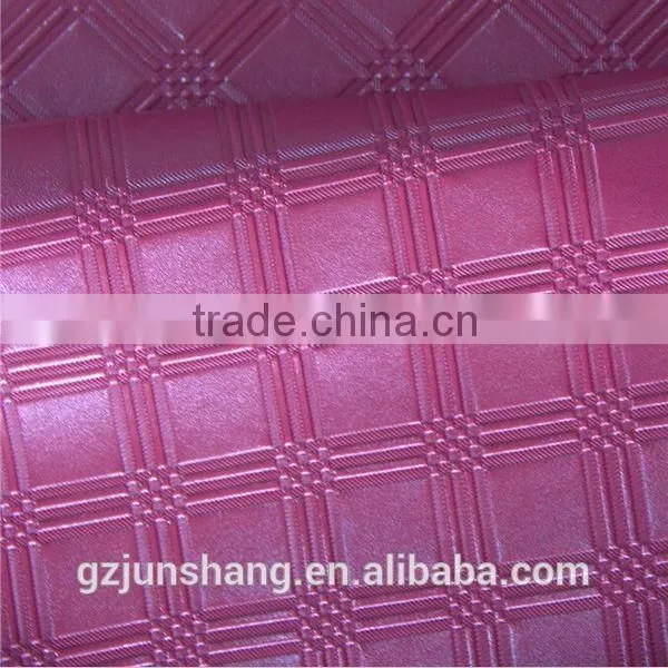 2015 new design PVC synthetic leather fabric for lady handbag usage