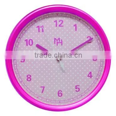 2016 hot sale cheap round palstic wall clock