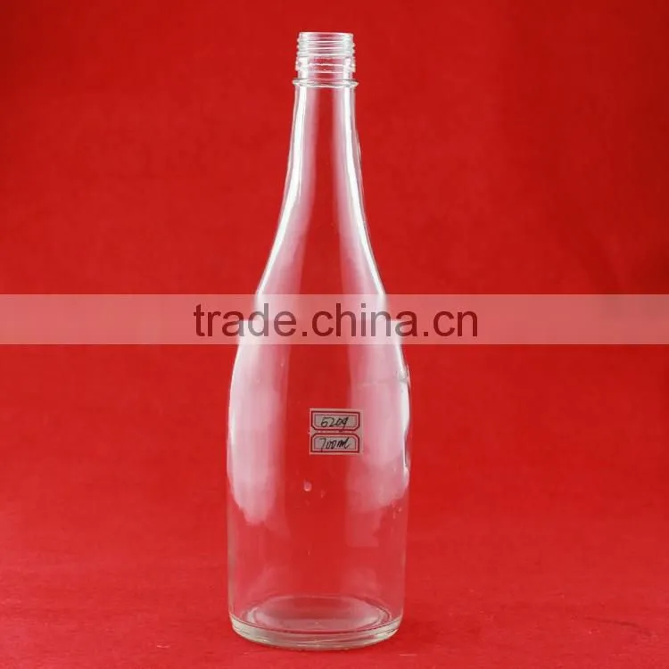 Handcraft glass bottle custom shape fruit juice glass bottle 300ml frosted glass bottle