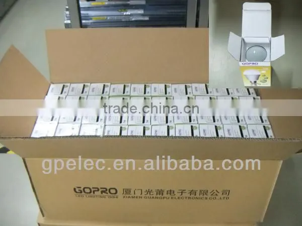 E27 E26 B22 4W led light bulb from Xiamen Gopro for indoor and outdoor lighting 3 years warranty