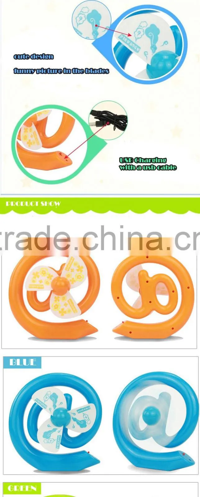 New 2016 plastic product rechargeable air cooler fan price toys for kids