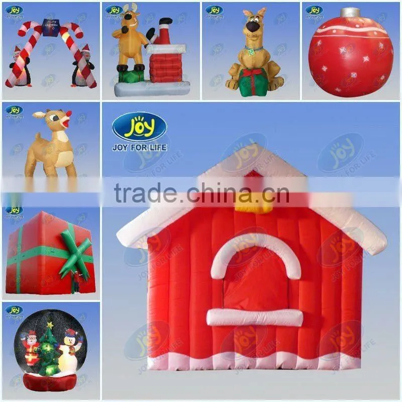 promotion outdoor Christmas inflatable santa with camper