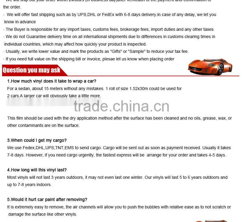 TSAUTOP GF08 super glossy car wrap vinyl sticker film