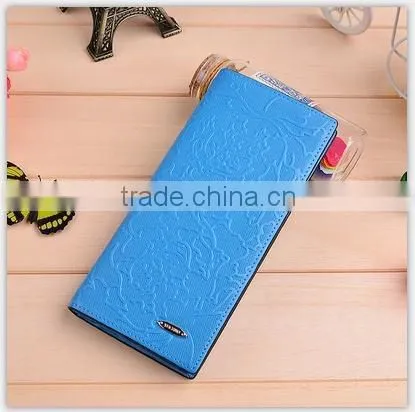 Top brand handmade woman wallet , genuine leather women wallet , leather wallet for women .