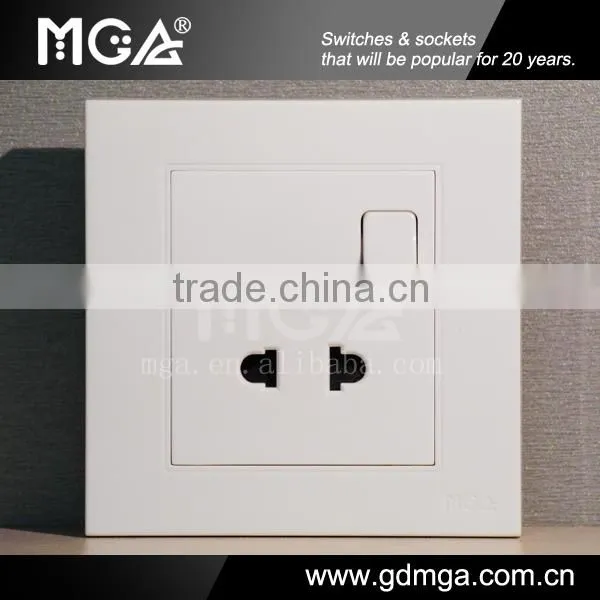 switched 16A universal socket outlet & multi socket & 2 pin socket