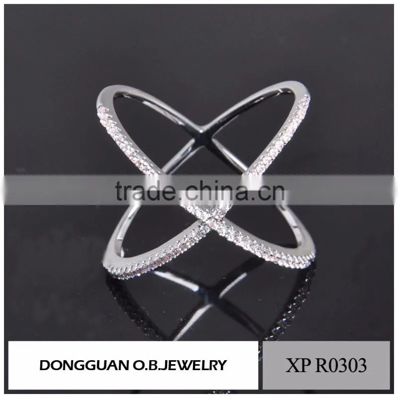 Custom ladies white gold fashion ring finger rings photos wholesale