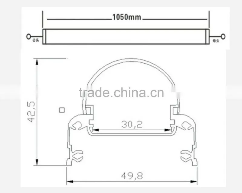milky cover 5050 round colour changing rgb led digital tube (DC12V,12w)